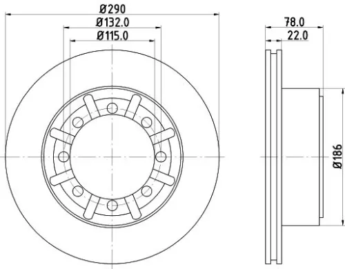 2x Mintex Rear Vented Brake Discs Pair For Renault Renault Trucks Mascott Master