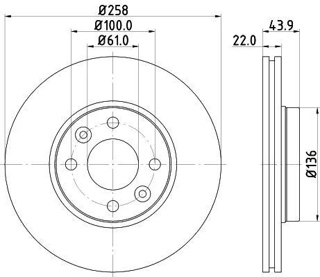 2x Mintex Front Vented Brake Discs Pair For Dacia Lada Mercedes-benz Nissan Rena