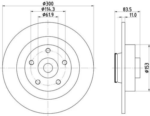 2x Mintex Rear Solid Brake Discs Pair For Renault Samsung Laguna Latitude Safran