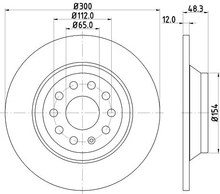 2x Mintex Rear Solid Brake Discs Pair For Audi Cupra Ford Mg Mg (Saic) Seat Skod