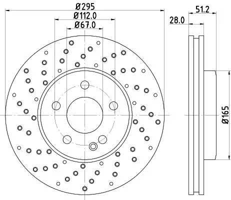 2x Mintex Front Perforated Brake Discs Pair For Mercedes-benz A-class B-class Cl