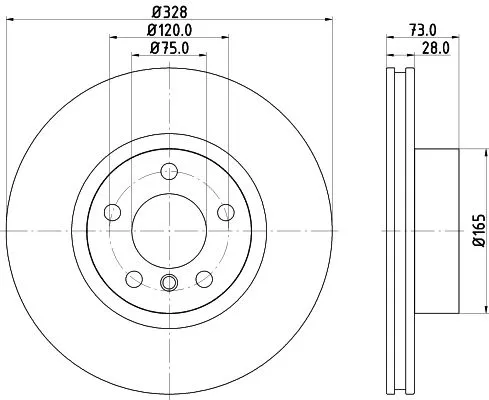 2x Mintex Front Vented Brake Discs Pair For Bmw X3 X4