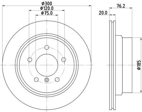 2x Mintex Rear Vented Brake Discs Pair For Bmw 1