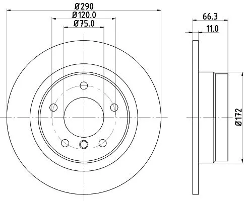 2x Mintex Rear Solid Brake Discs Pair For Bmw 1 2
