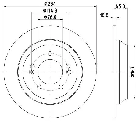 2x Mintex Rear Solid Brake Discs Pair For Hyundai Kia Carens Kona Seltos Soul