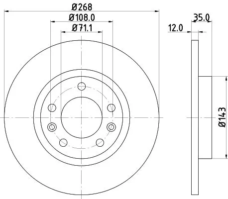 2x Mintex Rear Solid Brake Discs Pair For Citroën Ds Fiat Opel Peugeot Toyota Va