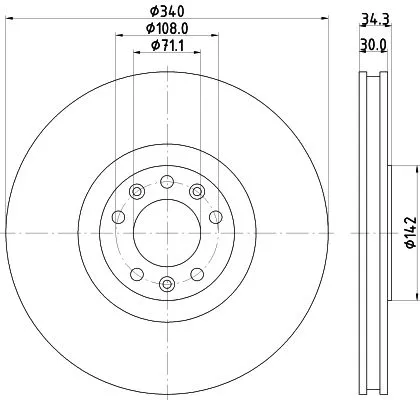 2x Mintex Front Vented Brake Discs Pair For Peugeot Rcz
