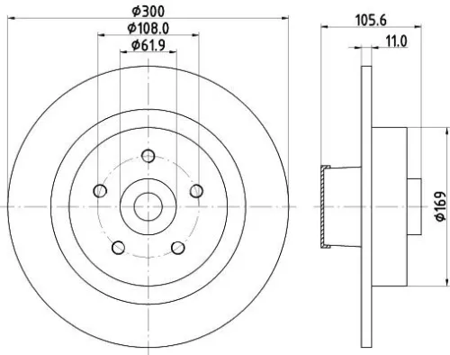 2x Mintex Rear Solid Brake Discs Pair For Renault Clio Megane