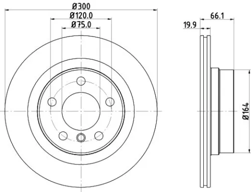 2x Mintex Rear Vented Brake Discs Pair For Bmw 1 2 3 4