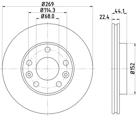 2x Mintex Front Vented Brake Discs Pair For Dacia Nissan Renault Duster Kaptur M