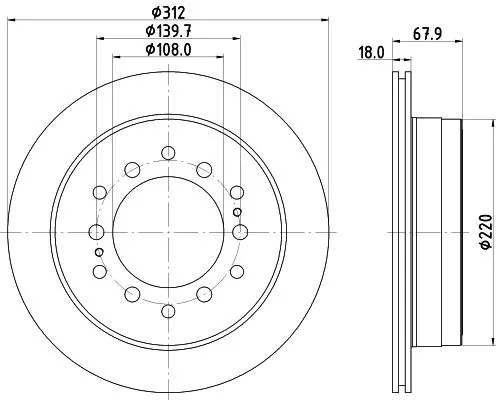 2x Mintex Rear Vented Brake Discs Pair For Changan Lexus Toyota Toyota (Faw) 4 R