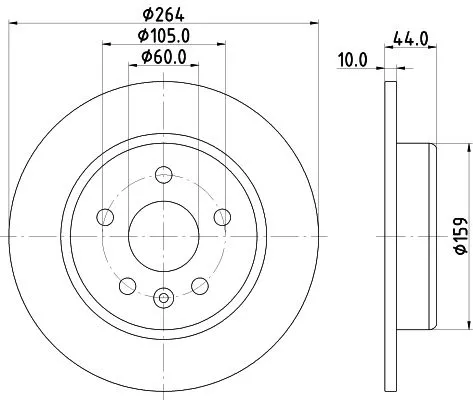 2x Mintex Rear Solid Brake Discs Pair For Buick (Sgm) Chevrolet Holden Opel Vaux