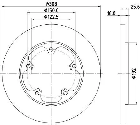 2x Mintex Rear Solid Brake Discs Pair For Ford Ford Australia Transit