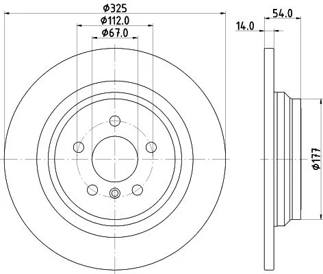2x Mintex Rear Solid Brake Discs Pair For Mercedes-benz Gle M-class