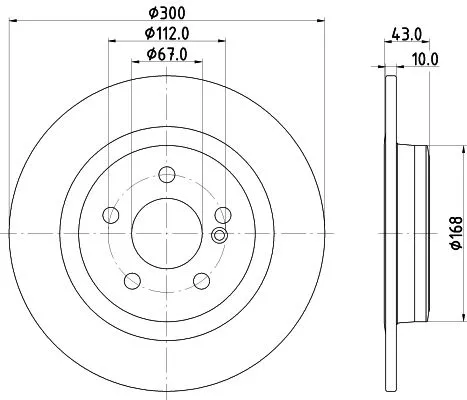 2x Mintex Rear Solid Brake Discs Pair For Mercedes-benz Slc Slk