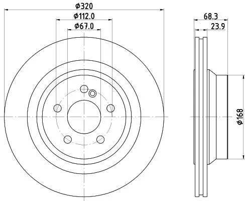 2x Mintex Rear Vented Brake Discs Pair For Mercedes-benz Cls E-class