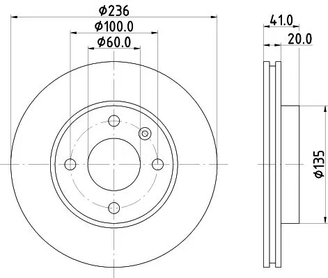 2x Mintex Front Vented Brake Discs Pair For Opel Vauxhall Karl Viva