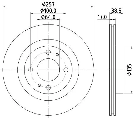 2x Mintex Front Vented Brake Discs Pair For Citroën Mitsubishi Peugeot C-zero I 