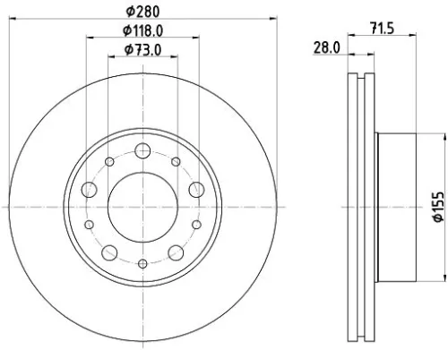 2x Mintex Front Vented Brake Discs Pair For Citroën Fiat Opel Peugeot Vauxhall B