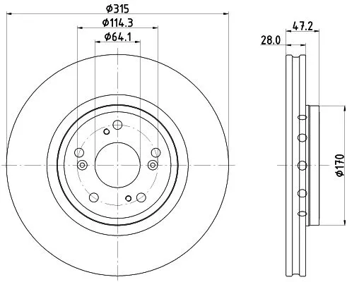 2x Mintex Front Vented Brake Discs Pair For Honda Cr-v