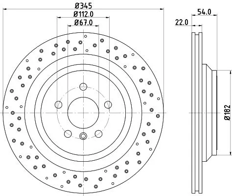 2x Mintex Rear Perforated Brake Discs Pair For Mercedes-benz Gl-class Gle M-clas