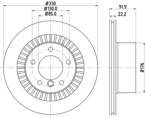2x Mintex Rear Vented Brake Discs Pair For Mercedes-benz G-class