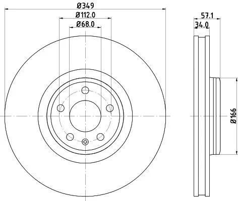 2x Mintex Front Vented Brake Discs Pair For Audi Vw A4 A4 Allroad A5 A6 A6 Allro