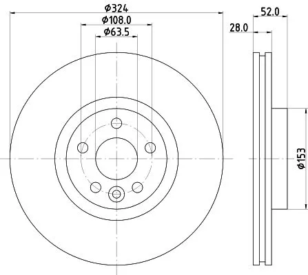 2x Mintex Front Vented Brake Discs Pair For Volvo Xc60