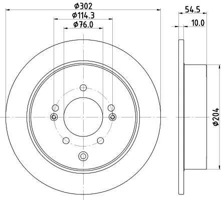 2x Mintex Rear Solid Brake Discs Pair For Hyundai Hyundai (Beijing) Kia Sportage