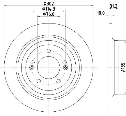 2x Mintex Rear Solid Brake Discs Pair For Hyundai Hyundai (Beijing) Kia Nexo Spo