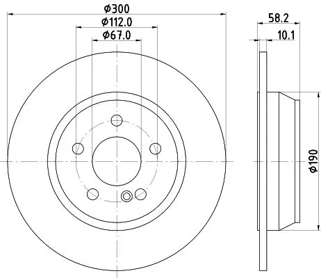 2x Mintex Rear Solid Brake Discs Pair For Mercedes-benz Sl