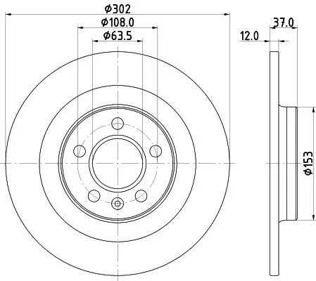 2x Mintex Rear Solid Brake Discs Pair For Lynk & Co Volvo Volvo Asia 01 Xc40