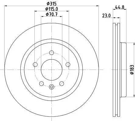 2x Mintex Rear Vented Brake Discs Pair For Opel Vauxhall Insignia
