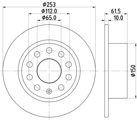 2x Mintex Rear Solid Brake Discs Pair For Skoda Octavia
