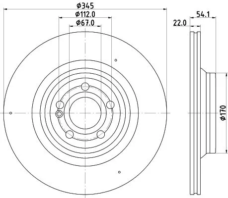 2x Mintex Rear Vented Brake Discs Pair For Mercedes-benz Gle Gls