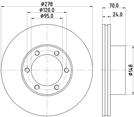 2x Mintex Front Vented Brake Discs Pair For Renault Master
