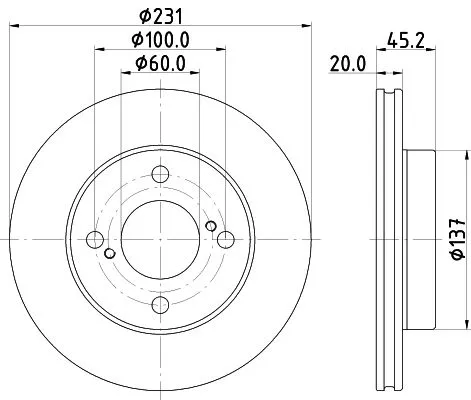 2x Mintex Front Vented Brake Discs Pair For Suzuki Ignis
