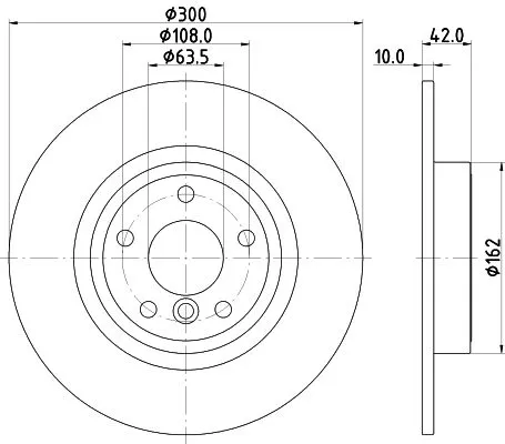 2x Mintex Rear Solid Brake Discs Pair For Jaguar Xe Xf