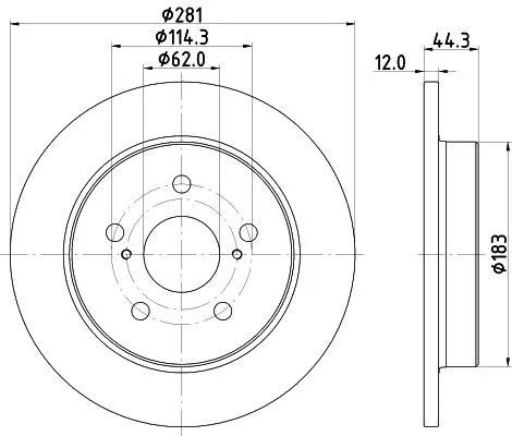 2x Mintex Rear Solid Brake Discs Pair For Daihatsu Lexus Toyota Toyota (Faw) Alt