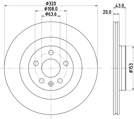 2x Mintex Rear Vented Brake Discs Pair For Polestar Volvo Volvo Asia Polestar 2 