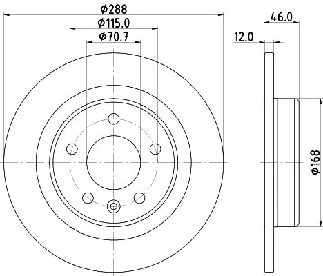 2x Mintex Rear Solid Brake Discs Pair For Chevrolet Holden Opel Vauxhall Calais 