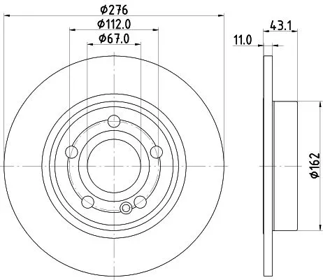 2x Mintex Rear Solid Brake Discs Pair For Mercedes-benz A-class B-class Cla