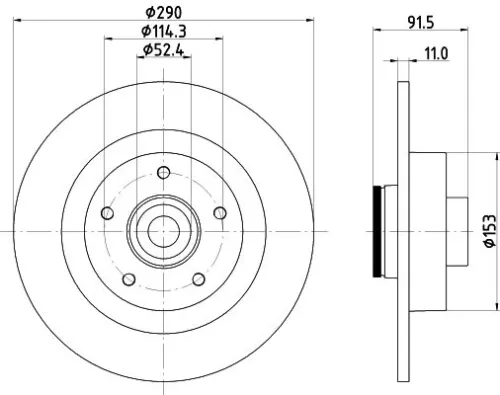 2x Mintex Rear Solid Brake Discs Pair For Renault Grand Scénic Megane Scénic Tal