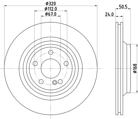 2x Mintex Rear Vented Brake Discs Pair For Mercedes-benz Sl