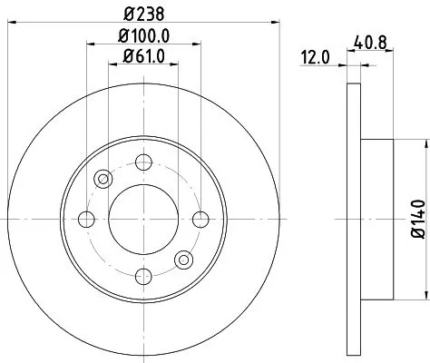 2x Mintex Front Solid Brake Discs Pair For Dacia Lada Mahindra Renault Nissan Re