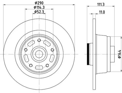 2x Mintex Rear Solid Brake Discs Pair For Renault Megane