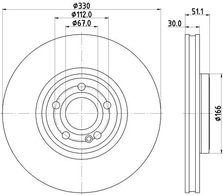 2x Mintex Front Vented Brake Discs Pair For Mercedes-benz Mercedes-benz (Bbdc) A