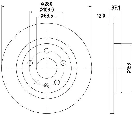 2x Mintex Rear Solid Brake Discs Pair For Lynk & Co Volvo Volvo Asia 01 Xc40