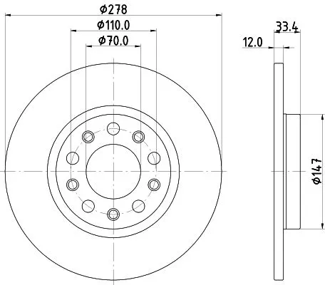 2x Mintex Rear Solid Brake Discs Pair For Chrysler Jeep 200 Cherokee