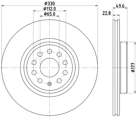 2x Mintex Front Vented Brake Discs Pair For Cupra Vw Born Id.3